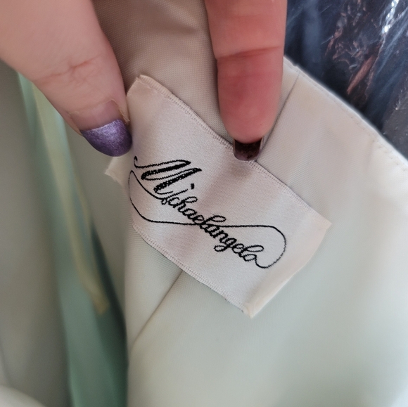 Vintage Light Green Formal Dress circa 2003 - Picture 9 of 16